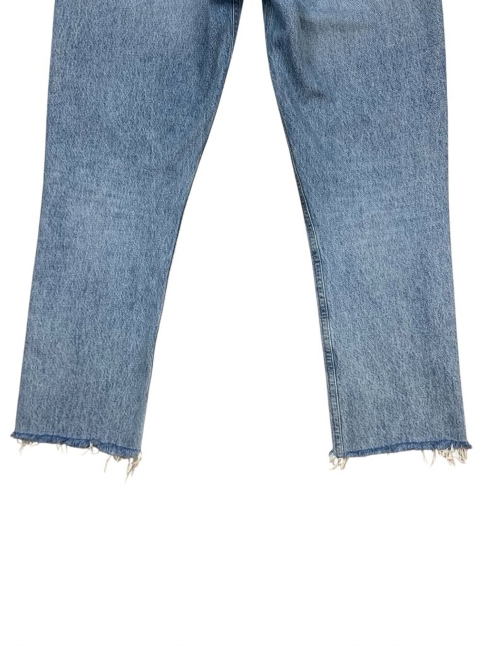 Agolde Riley High Rise Straight Crop Jean 29 Blue Button Fly - Picture 11 of 13
